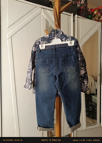 Gri Baskılı Erkek Çocuk Denim Ceket - Görsel 6