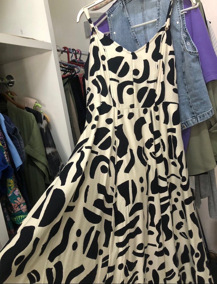 Kadın Çok Renkli Uzun Askılı Elbise - Görsel 2