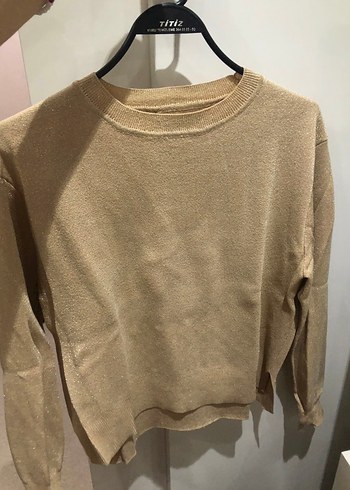 Bej Örgü Kadın Keten Kazak - Görsel 3