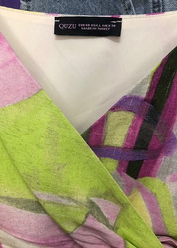 Pastel Renkli Drapeli Uzun Elbise - Görsel 4