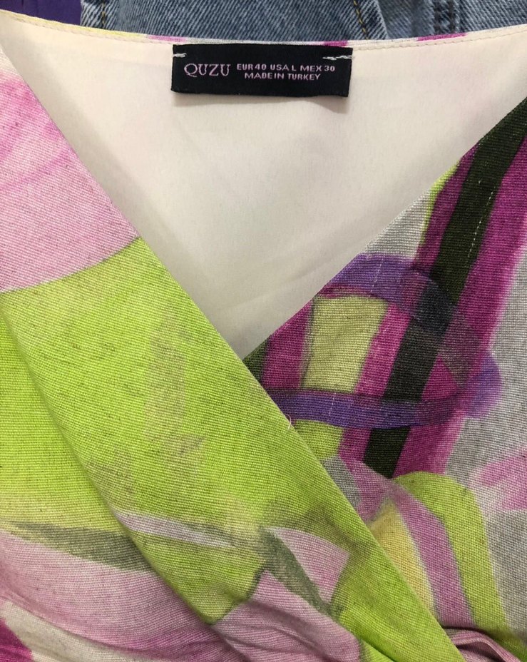 Pastel Renkli Drapeli Uzun Elbise - Görsel 4