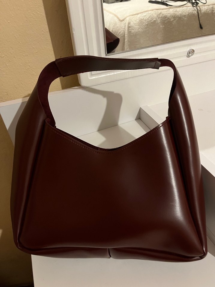 Bordo Deri  Kadın Çanta - Görsel 2