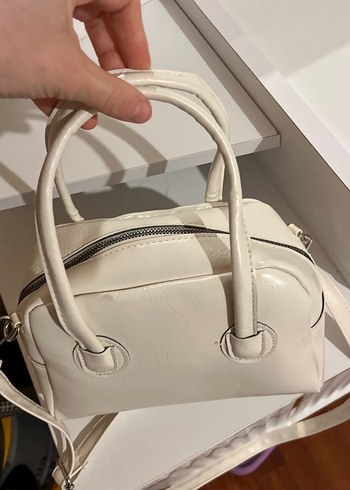 Beyaz Deri Kadın Çanta - Görsel 3