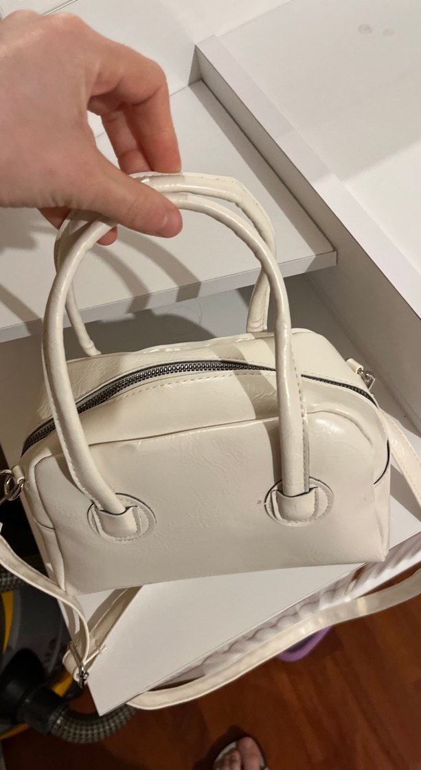 Beyaz Deri Kadın Çanta - Görsel 3