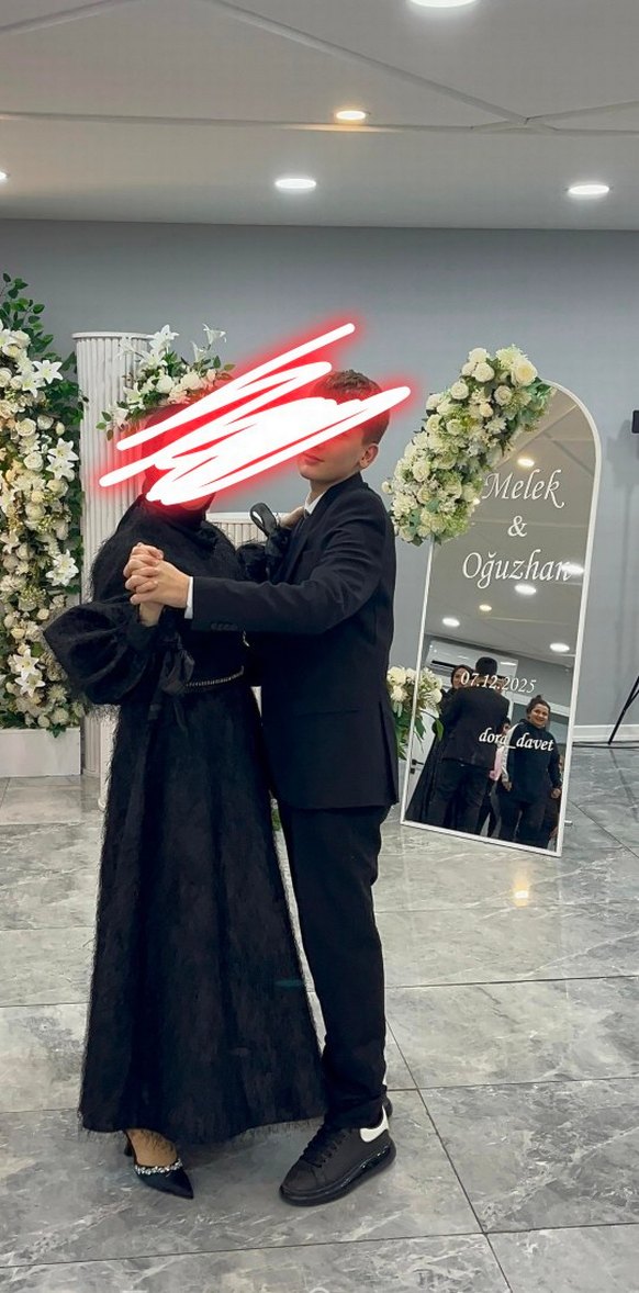 Drapeli Siyah Gotik Uzun Abiye Elbise - Görsel 2