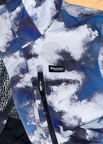 Erkek Mavi Batik Desenli Kayak Montu - Görsel 4