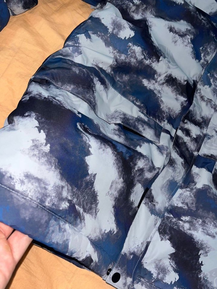 Erkek Mavi Batik Desenli Kayak Montu - Görsel 2