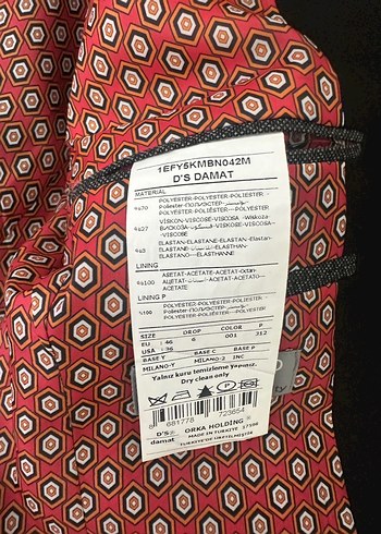 DS Damat takım elbise siyah desenli - Görsel 8