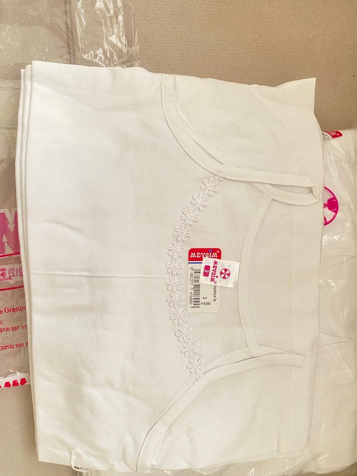 Beyaz Baskılı Çocuk Atlet - Görsel 2