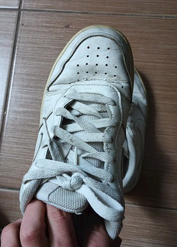 Beyaz Bağcıklı  Spor Ayakkabı - Görsel 4