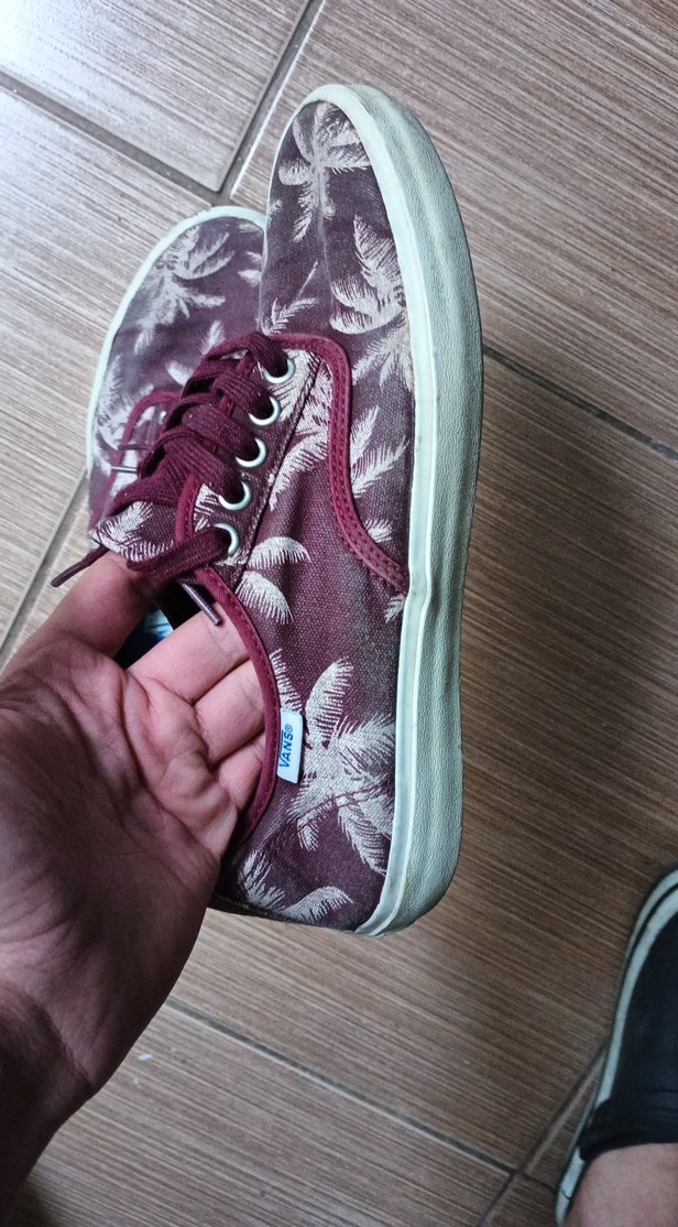 Bordo Bağcıklı Kadın Spor Ayakkabı - Görsel 2