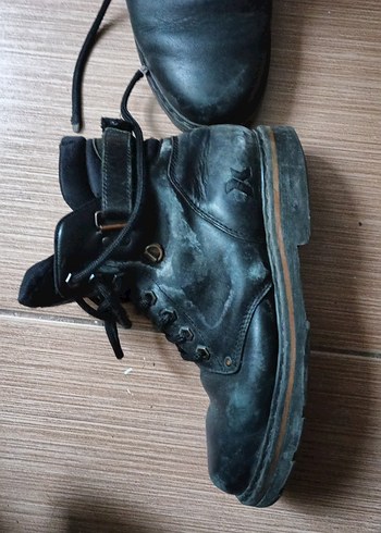 Siyah Bağcıklı Erkek Rock Punk Botları - Görsel 4