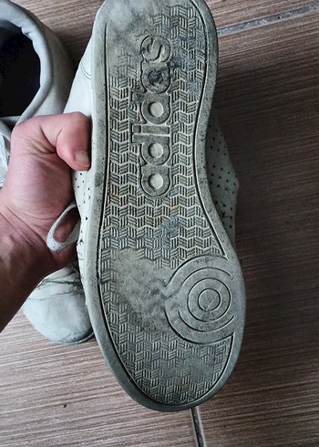 Beyaz Gri Bağcıklı Spor Ayakkabı - Görsel 3