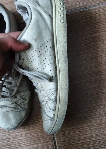 Beyaz Gri Bağcıklı Spor Ayakkabı - Görsel 2