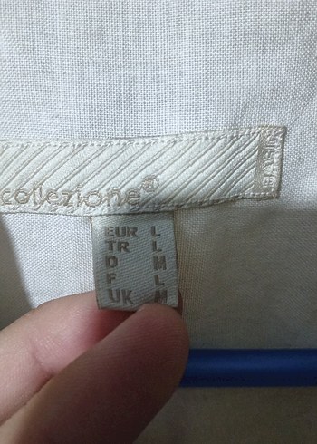 Beyaz Keten Uzun Kollu Gömlek - Görsel 2