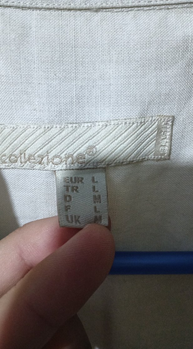 Beyaz Keten Uzun Kollu Gömlek - Görsel 2