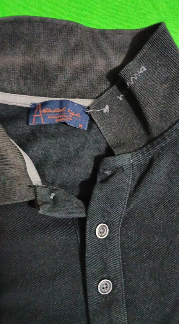 Erkek Siyah Polo Yaka Tişört - Görsel 2