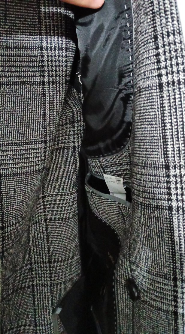 Gri Ekoseli Erkek Ceket - Görsel 4