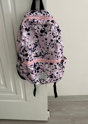 Pembe Batik Desenli Kadın Sırt Çantası