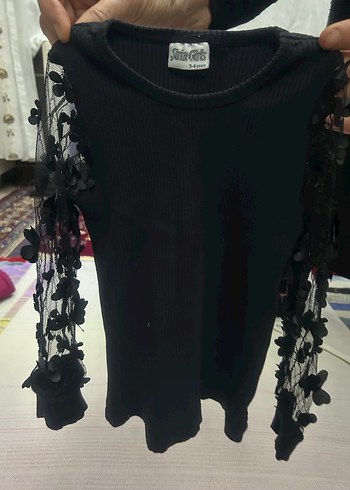 Nakışlı Siyah Triko Kadın Bluz - Görsel 4