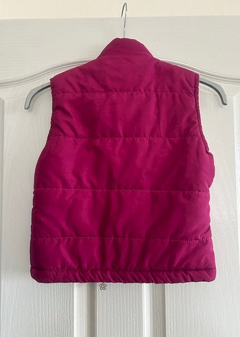 Kız Çocuk Parlak Pembe Fermuarlı Yelek - Görsel 6