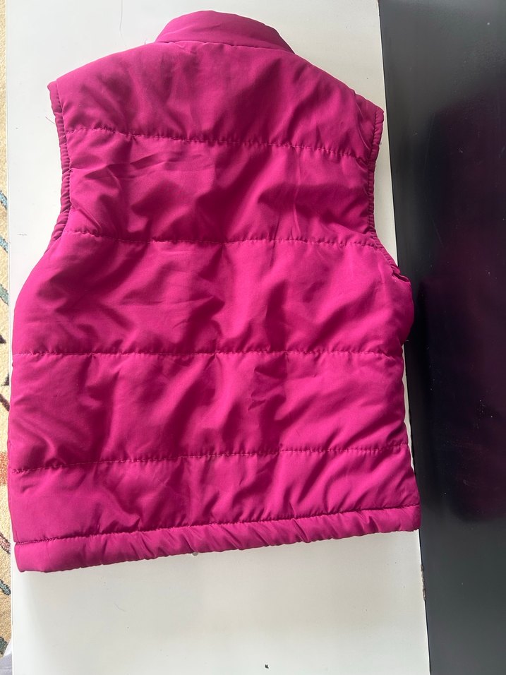 Kız Çocuk Parlak Pembe Fermuarlı Yelek - Görsel 5