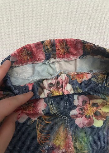 Çiçek Desenli Kız Çocuk Etek - Görsel 3