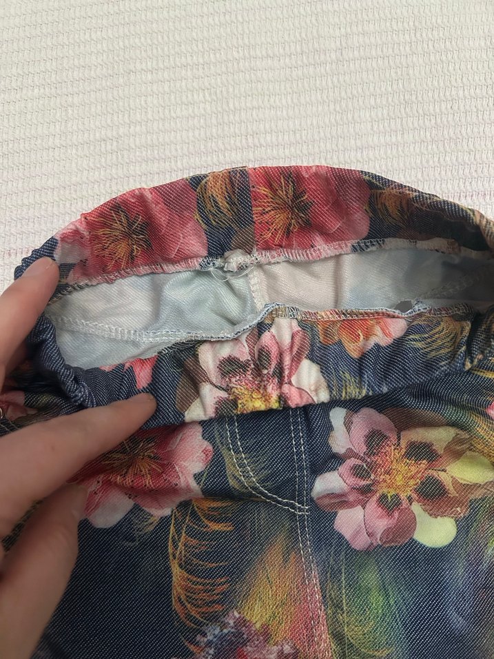 Çiçek Desenli Kız Çocuk  Etek - Görsel 3