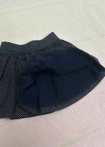 Kız Çocuk Puantiyeli Pileli Etek - Görsel 2