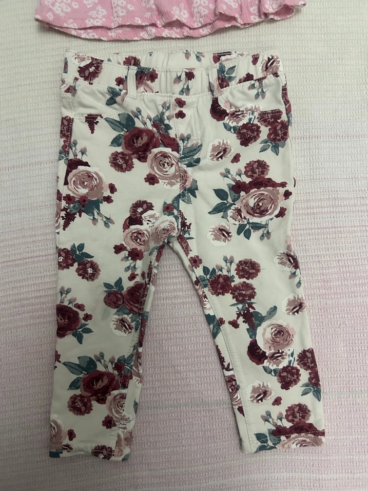 Dantelli Pembe Kısa Kollu Bebek Kız Takımı - Görsel 2