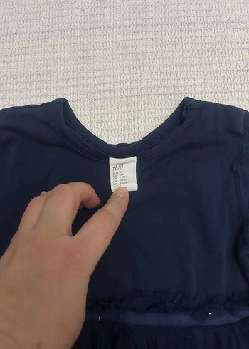 Uzun Kollu Koyu Mavi Kız Elbisesi - Görsel 4