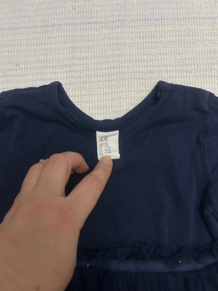 Uzun Kollu Koyu Mavi Kız Elbisesi - Görsel 4