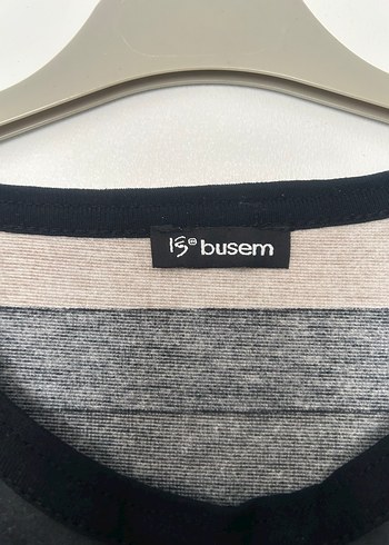 Çizgili Midi Triko Elbise - Görsel 6