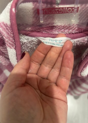 Kız Çocuk Pembe Ekose Desenli Düğmeli Ceket - Görsel 6