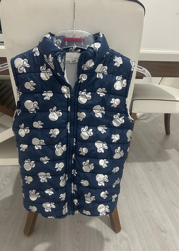 Kız Çocuk Desenli Mavi Yelek - Görsel 6