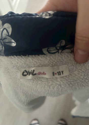 Kız Çocuk Desenli Mavi Yelek - Görsel 8