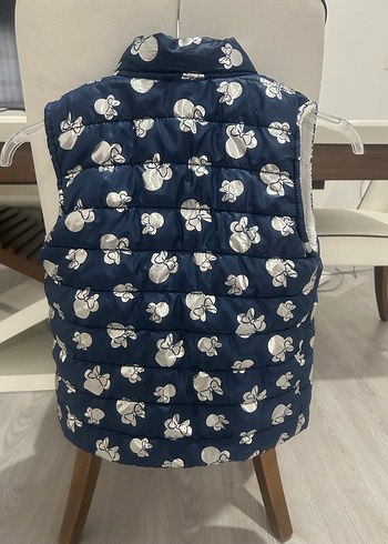 Kız Çocuk Desenli Mavi Yelek - Görsel 4