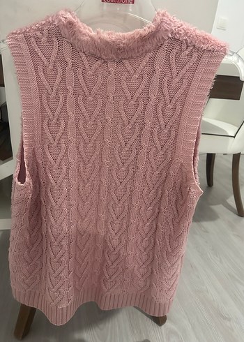 Pembe Peluş Detaylı  Yelek - Görsel 3