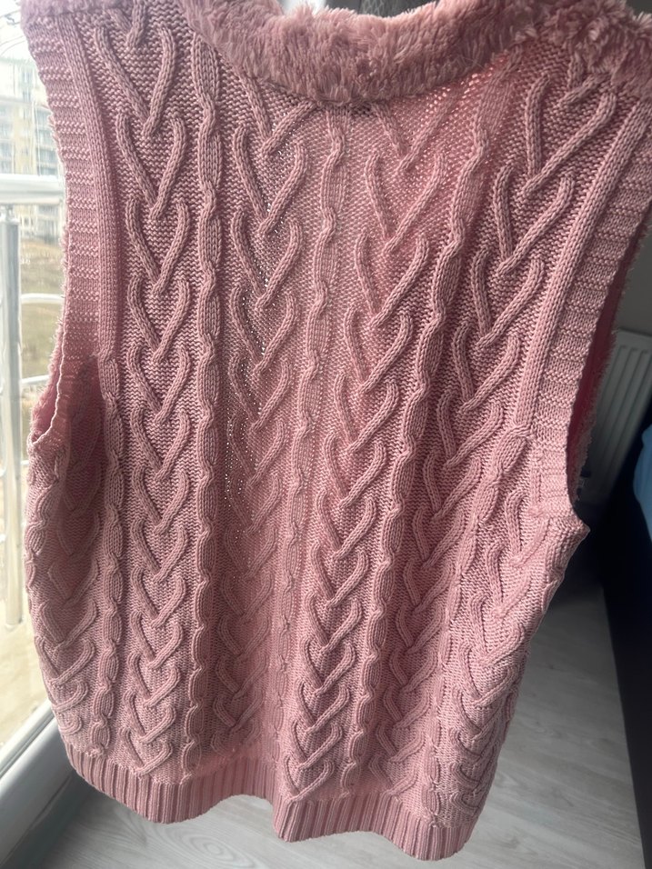 Pembe Peluş Detaylı  Yelek - Görsel 2