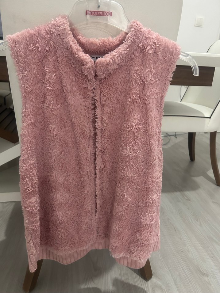 Pembe Peluş Detaylı  Yelek - Görsel 4