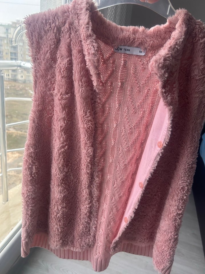 Pembe Peluş Detaylı  Yelek - Görsel 5