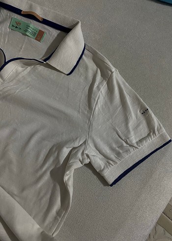 Erkek Beyaz Polo Yaka Kısa Kollu Tişört - Görsel 3