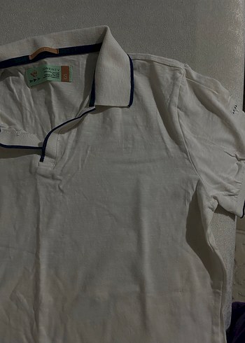 Erkek Beyaz Polo Yaka Kısa Kollu Tişört - Görsel 4