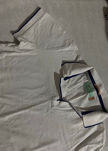 Erkek Beyaz Polo Yaka Kısa Kollu Tişört - Görsel 5