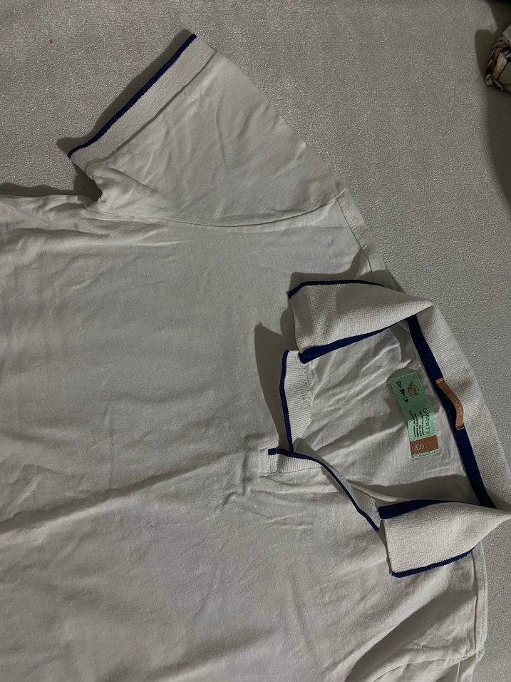 Erkek Beyaz Polo Yaka Kısa Kollu Tişört - Görsel 5