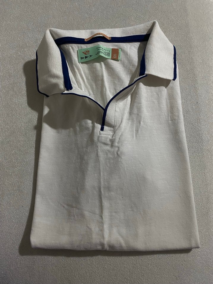 Erkek Beyaz Polo Yaka Kısa Kollu Tişört - Görsel 2