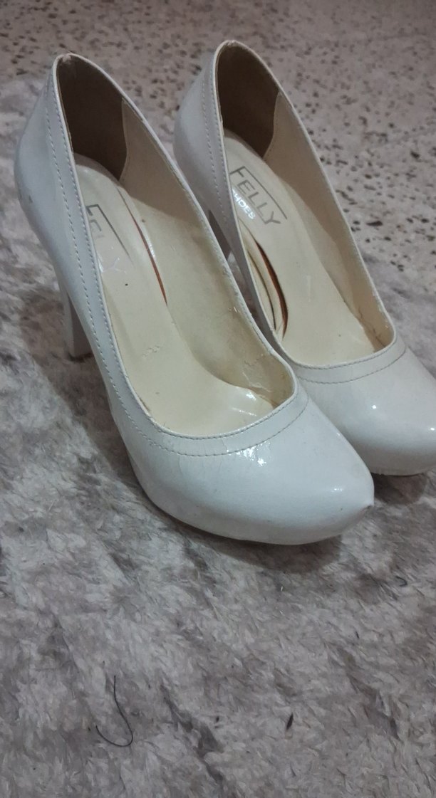 Beyaz Platform Topuklu Kadın Stiletto - Görsel 2