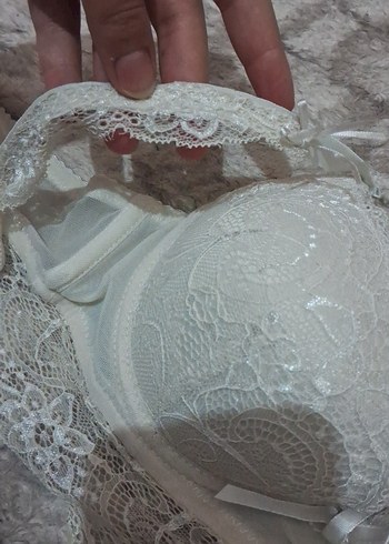 Nakışlı Beyaz Bohem Büstiyer - Görsel 3