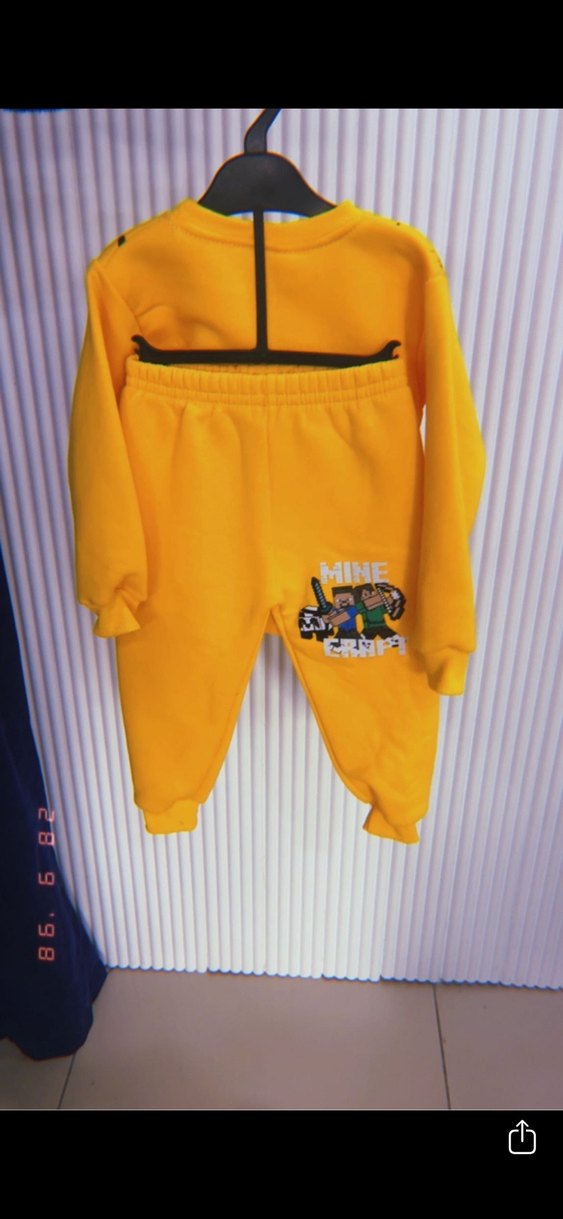 Minecraft Baskılı Sarı Erkek takım - Görsel 2