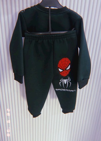 Erkek Çocuk Siyah Spiderman Sweatshirt ve Eşofman - Görsel 2
